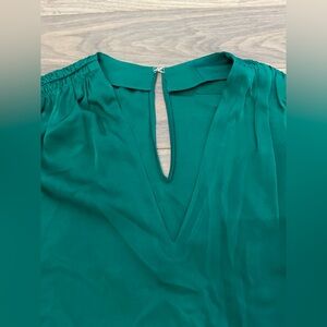 Source Unknown Teal Keyhole Blouse